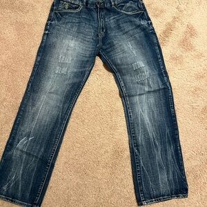 Rocawear Blue Relaxed Jeans with Vintage Wash